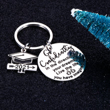 将图片加载到图库查看器，2021 Graduation Gift Keychain for Daughter Son Students University College High School Graduates Inspirational Gift to Him Her Boys Girls Keychain Gifts from Parent School Teacher Encourage Keychain
